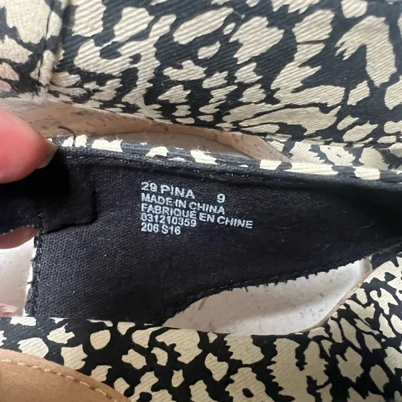 🆕 George - Black & Cream Peep-Toe Wedges - Picture 7 of 8